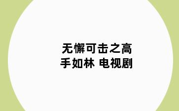 无懈可击之高手如林 电视剧